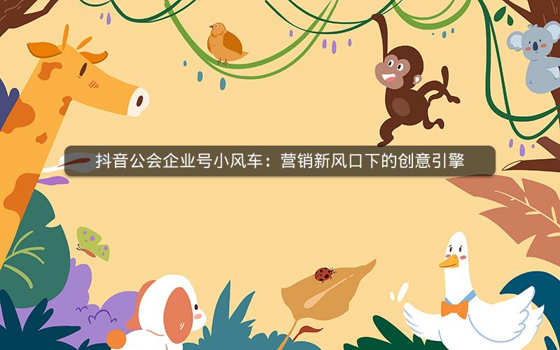 抖音公会企业号小风车：营销新风口下的创意引擎