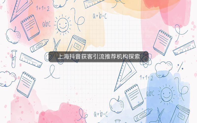 上海抖音获客引流推荐机构探索