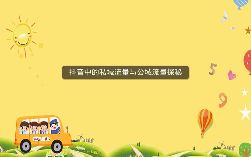 抖音中的私域流量与公域流量探秘
