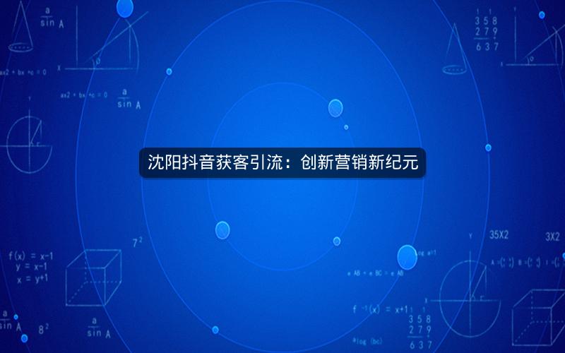 沈阳抖音获客引流：创新营销新纪元