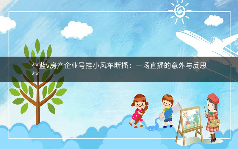  蓝v房产企业号挂小风车断播：一场直播的意外与反思 