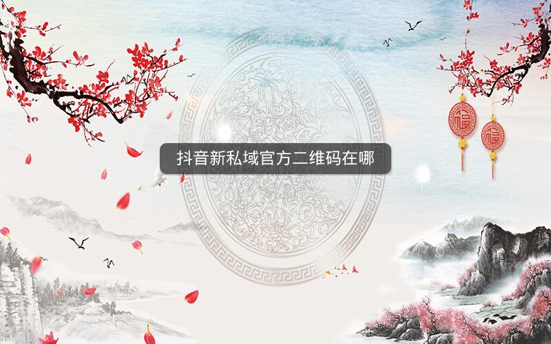 抖音新私域官方二维码在哪
