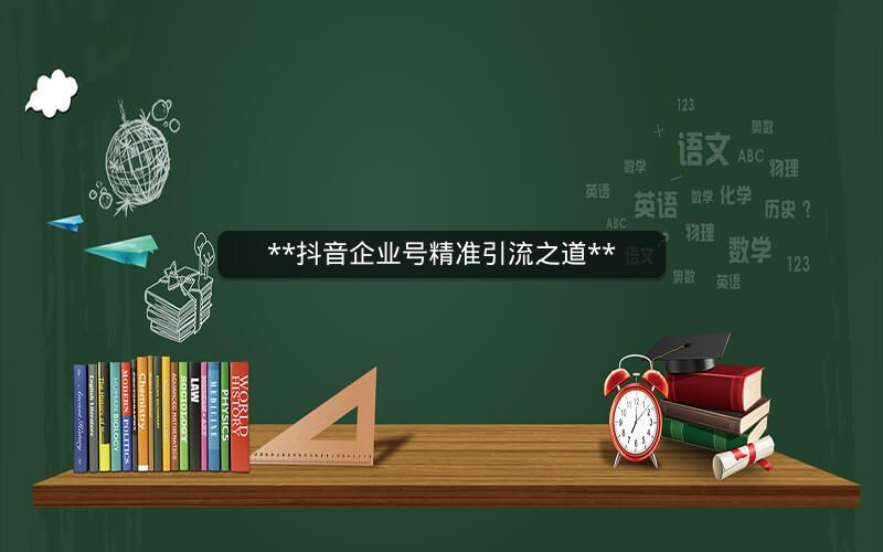**抖音企业号精准引流之道**