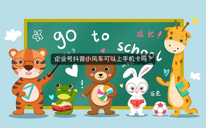 企业号抖音小风车可以上手机卡吗？