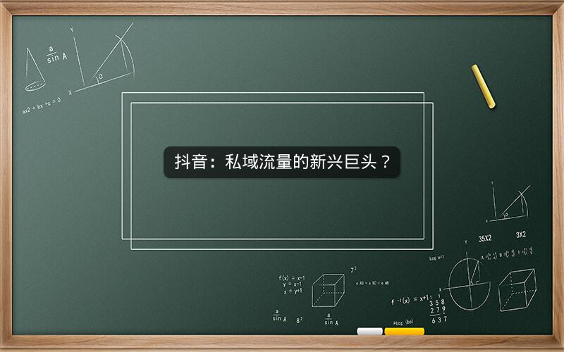 抖音：私域流量的新兴巨头？