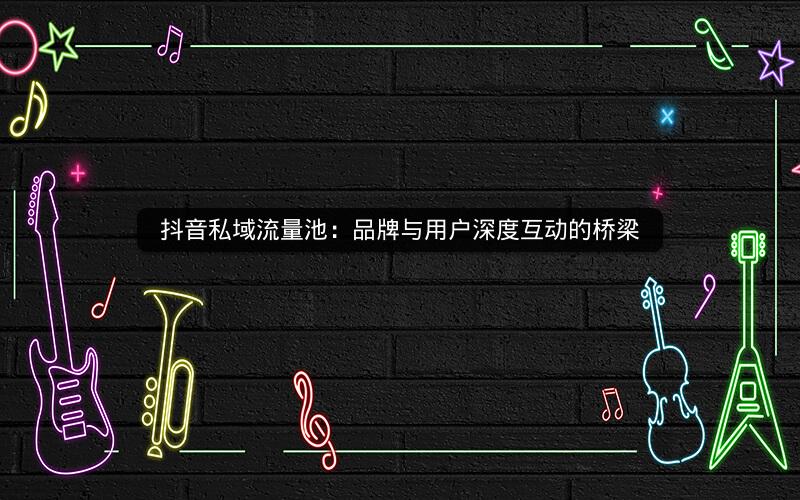 抖音私域流量池：品牌与用户深度互动的桥梁