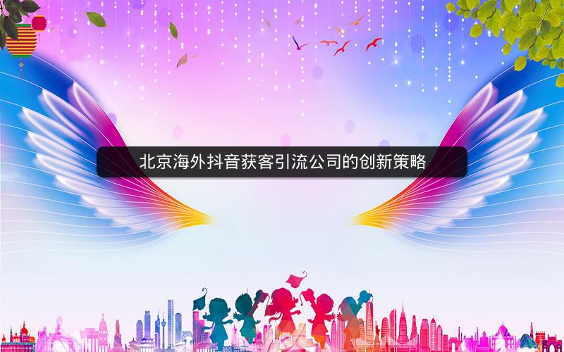 北京海外抖音获客引流公司的创新策略